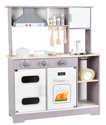 Toddler Pretend Cooking Wooden Kitchen Toys Pretend To Play Set For Kids — wooden pretend play & role play wholesale
