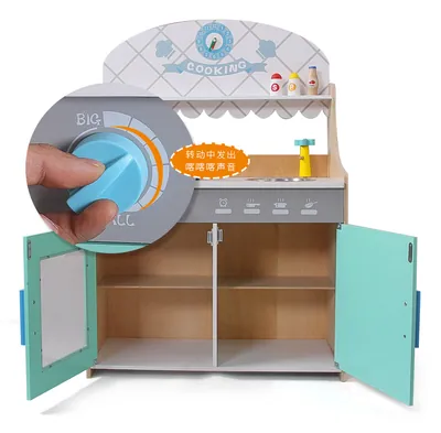 Dome Clock Kitchen Kids Role-play Wooden Kitchen Children Toys Set For Girls Boys — wooden pretend play & role play wholesale