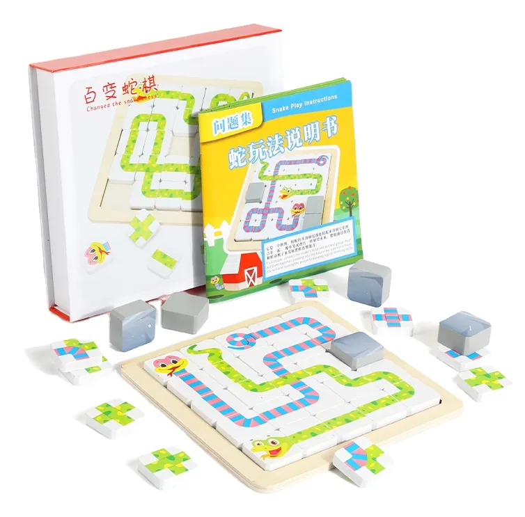 Wooden Snake Chess Game Board Puzzle Baby Products — wooden puzzles & tangrams wholesale