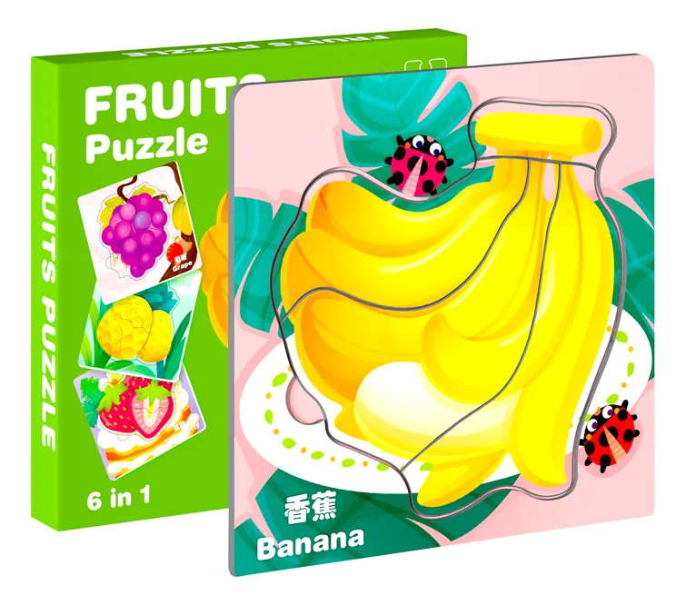 Factory DIY Puzzles Educational Wooden Animals Fruit Vehicles Professional Toy Puzzles Ages 2-4 — wooden puzzles & tangrams wholesale