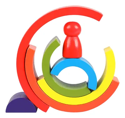 Rainbow Building Blocks Wooden Stacking Toy Set For Kids Montessori Toys — wooden building blocks & construction wholesale