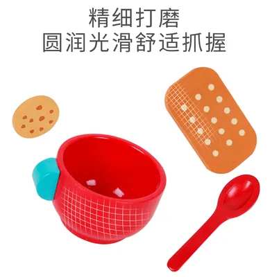 Children Simulated Cognitive Toy Blue Afternoon Tea Wooden Puzzle Kids Wooden Toys — wooden pretend play & role play wholesale