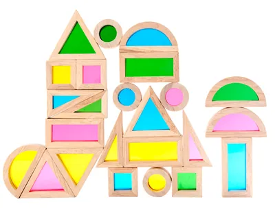 Kids Educational Building Blocks Wooden Geometric Sensory Montessori Toys for Children 3+ view 2