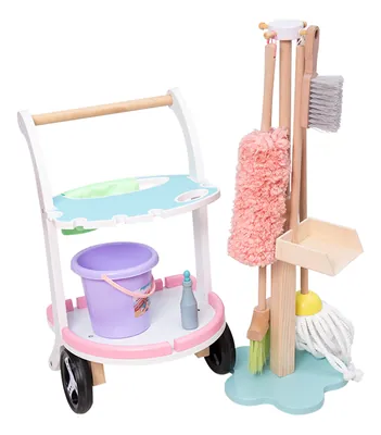 Montessori 9/10pcs Unisex Kids Wooden DIY Cleaning Set Cute Pretend Tool for Learning view 3