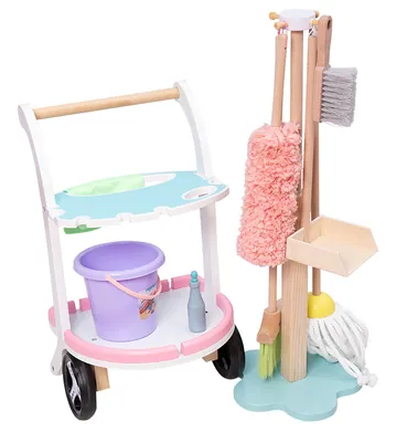 Montessori 9/10pcs Unisex Kids Wooden DIY Cleaning Set Cute Pretend Tool for Learning view 4
