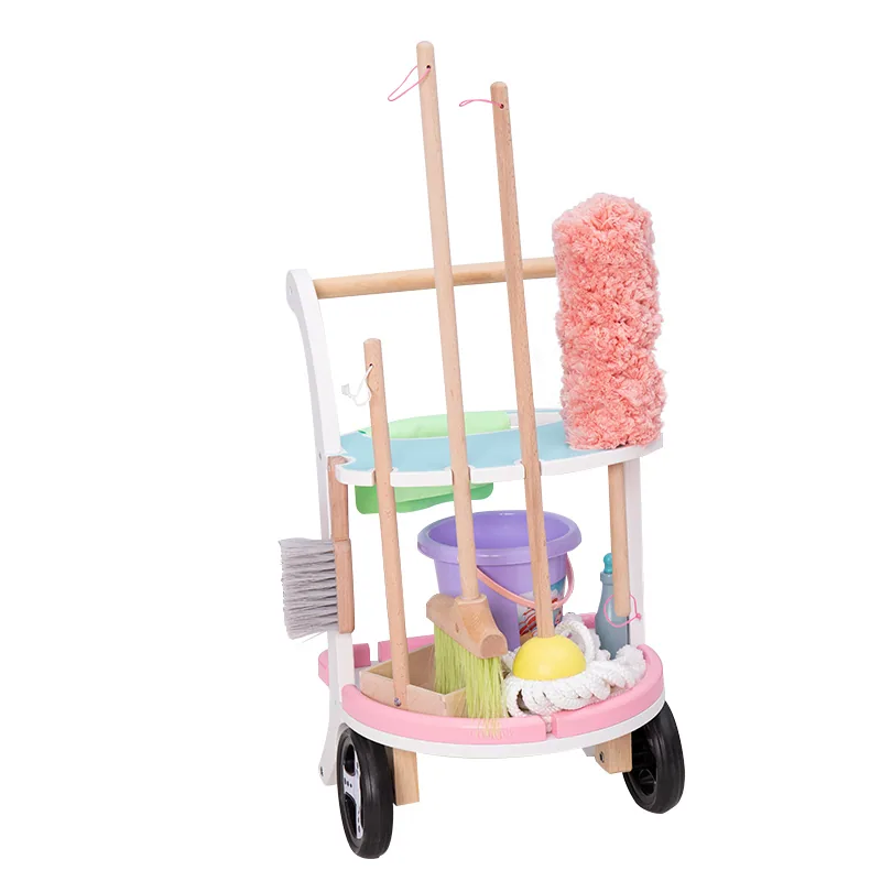 Montessori 9/10pcs Unisex Kids Wooden DIY Cleaning Set Cute Pretend Tool for Learning — wooden pretend play & role play wholesale