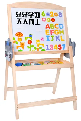 Wood Drawing Board Hottest Educational Wooden Kids Drawing Board With Accessories view 2