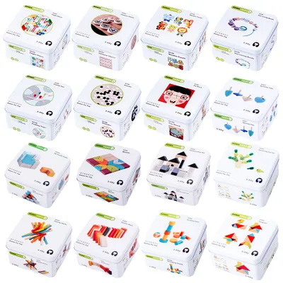 Portable DIY Wood Toy for Kindergarten Children Baby Travel Iron Box Building Blocks Puzzle — wooden building blocks & construction wholesale