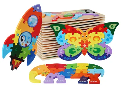 Customizable 3d Wooden Puzzle Toy Children's Educational Early Building Block for Ages 2 to 4 — wooden puzzles & tangrams wholesale