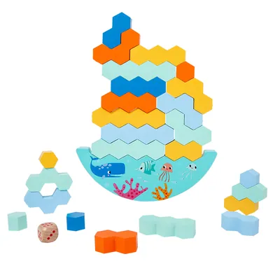 Ma Educational Wooden Balance Building Blocks Set for Age 3-8 Unisex Sorting Stacking Toys — wooden building blocks & construction wholesale