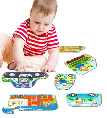 Educational 39pcs Farm Animals Puzzle Toy Cute Cartoon DIY Jigsaw for Kids 3+ Years Game Usage view 2