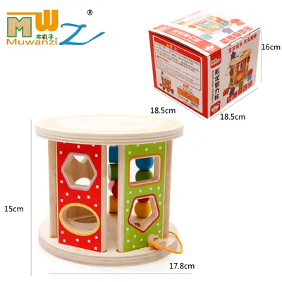 Wooden Shape And Wheel Matching Toy For Kids Cognitive And Interactive Learning Toy — wooden montessori & early learning wholesale