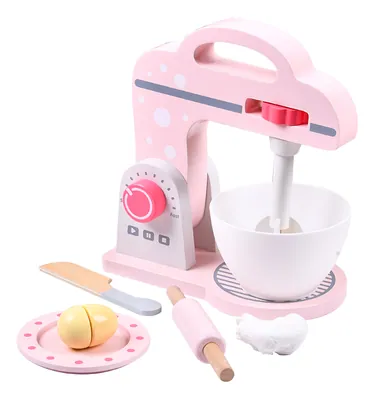 Factory Wooden Kids Pink Blender Kitchen Set Pretend Play Toys For Girls — wooden pretend play & role play wholesale